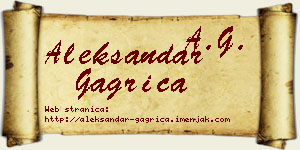 Aleksandar Gagrica vizit kartica